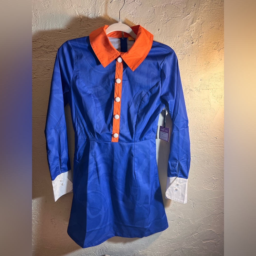 Smack Parlour Scooby Doo Blue Orange Dress Halloween dress up vintage novelty S